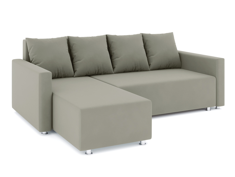 Диваны угловые в гостиную, Диван-кровать угловой Челси еврокнижка, велюр