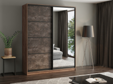 Шкафы-купе, Шкаф купе 2-х дверный АЙСБЕРГ ЛОФТ 180 +зеркало