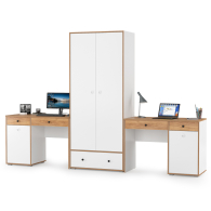 Офисная мебель, Два письменных стола и шкаф Вуди