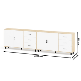 Две тумбы-комода широких РВК 123-1604