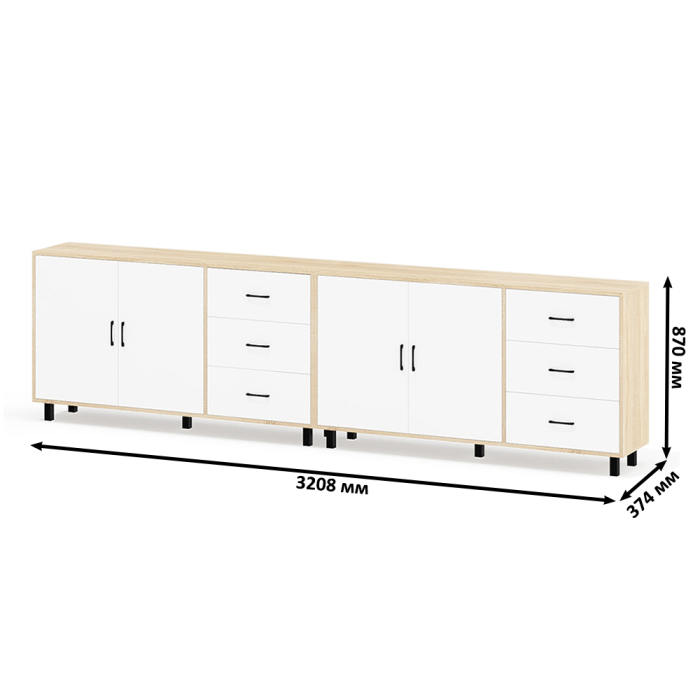 Комоды, Две тумбы-комода широких РВК 123-1604