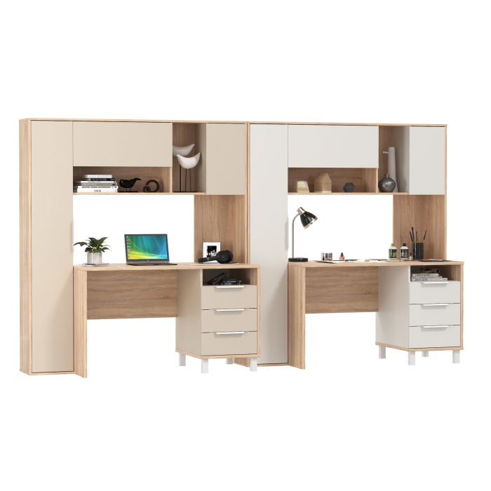 Детские столы, Компьютерные столы для домашнего офиса с тумбочками Комфорт 12.95N