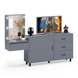 Стол косметический навесной с подсветкой и комод 122-1504