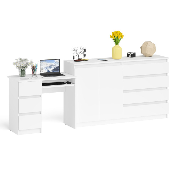 Компьютерные столы, Тумба-комод Мори МК1600.1 и компьютерный стол МС-6 тумба левый