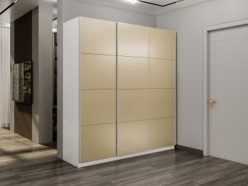 Шкаф-купе Прайм Широкий 3-х дверный Стекла фисташка/Доводчики 240х57х230