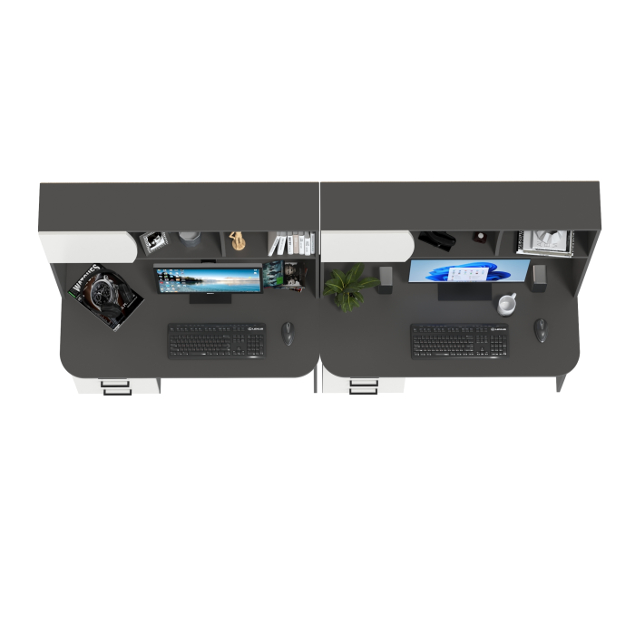 Прямые компьютерные столы, Два стола рабочих Сигма для двоих