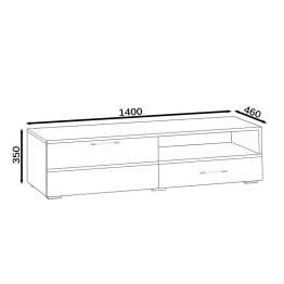 Тумба под ТВ СВК Ларго 1,4 Венге