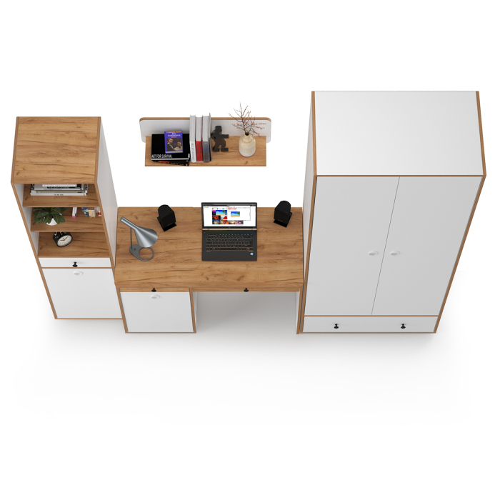 Офисная мебель, Молодёжная мебельная стенка Вуди № 22