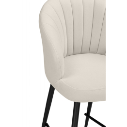 Стул полубарный на металлокаркасе Бэнбу некрутящийся marseille (чёрный)