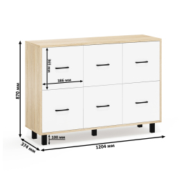 Комод РВК 127-1204 12-ть выдвижных ящика