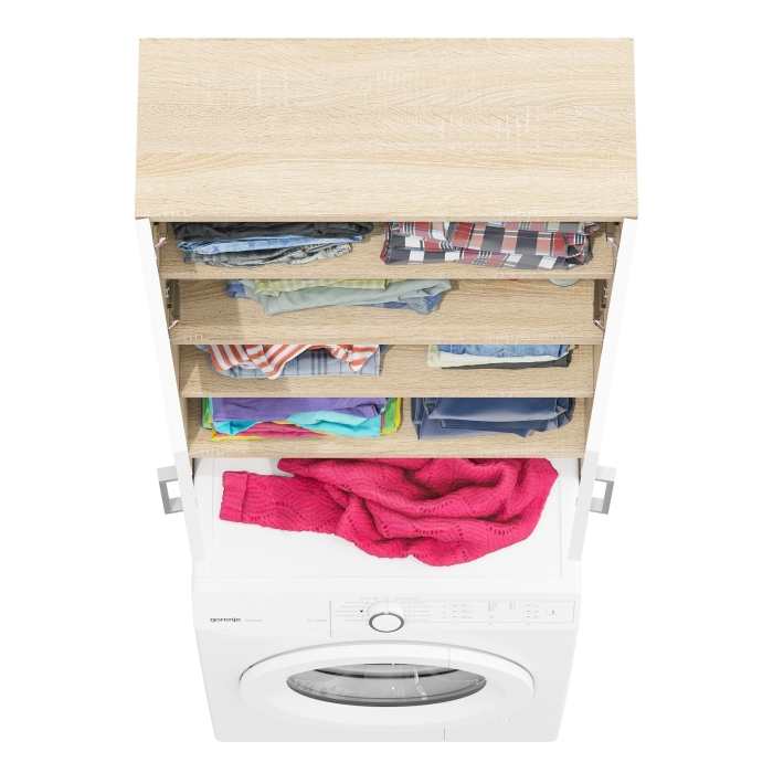 Пеналы, Шкаф для стиральной машинки в ванную с полками и дверками РВК