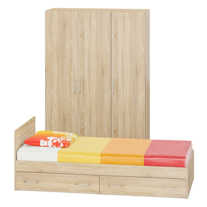 Спальные гарнитуры, Спальный гарнитур № 1 Стандарт с кроватью 900 с ящиками