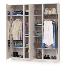 Два Шкафа комбинированных для одежды с зеркалами внутри на створке Ника