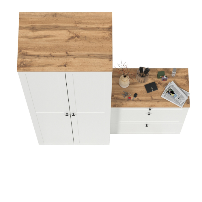 Прихожие, Шкаф двудверный для прихожей и обувница Остин