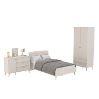 Спальные гарнитуры, Спальня Афина Сп-04 кровать 1200 с комодом и 2-х дверным шкафом для одежды