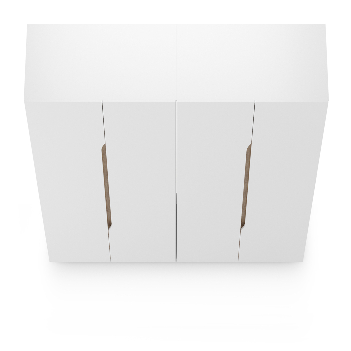 В гостиную, Два шкафа двустворчатых Муссон белый/дуб эндгрейн элегантный