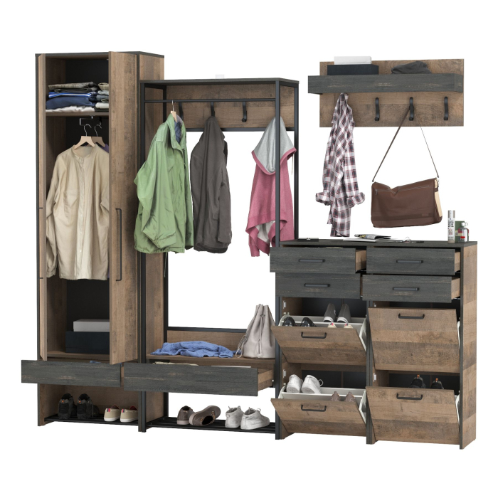 Прихожие, Прихожая модульная в стиле лофт Трувор № 238