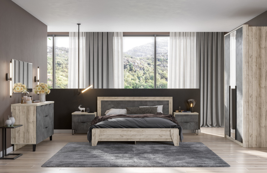 Анима, дуб серый, камень темный